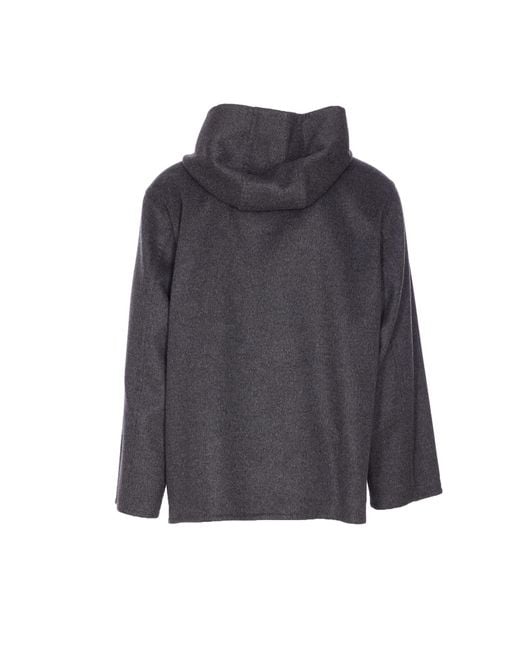 Bottega Veneta Gray Double Layer Hood Jacket for men