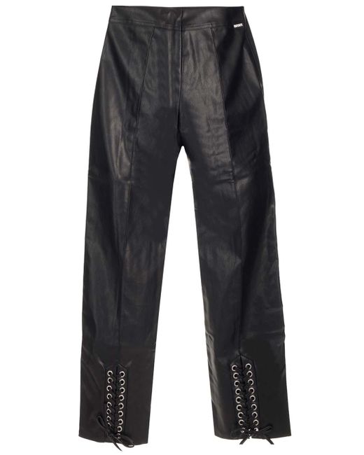 ROTATE BIRGER CHRISTENSEN Blue Leather Trousers