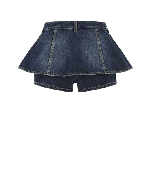 Givenchy Blue Denim Pant-Skirt
