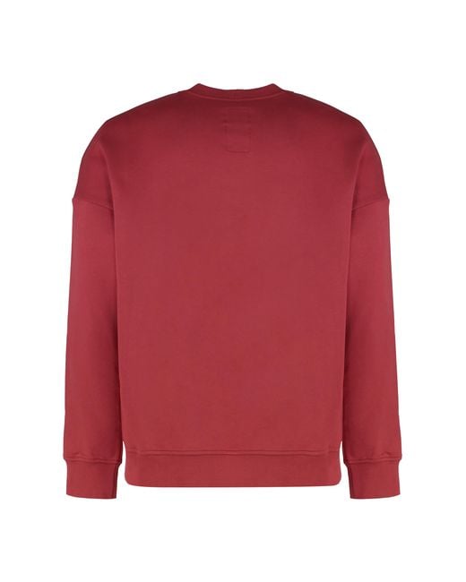 Rick Owens Red X Champion Cotton Crew-Neck Sweatshirt Sweatshirts for men
