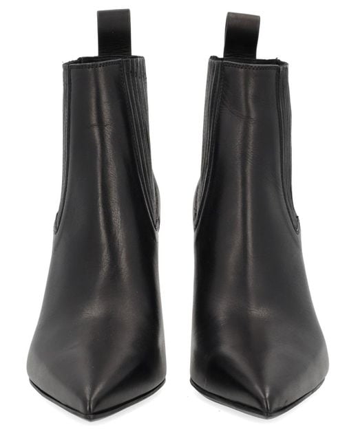 Rick Owens Black Ankle Sharp Boot Calf Leather