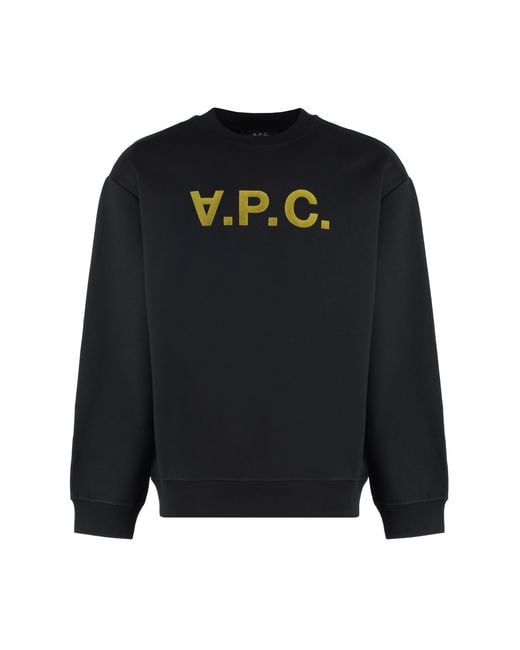 A.P.C. Black Standard Grand Vpc Oversize Sweatshirt Cotton Sweatshirts for men