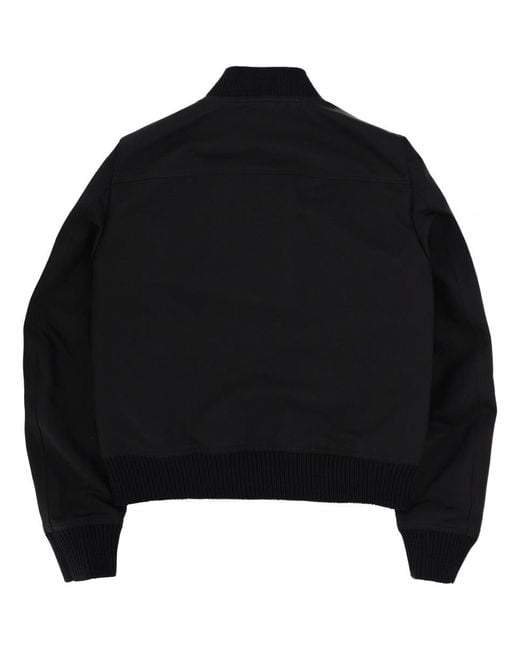 Rick Owens Black Flight Jacket Cotton Nylon for men