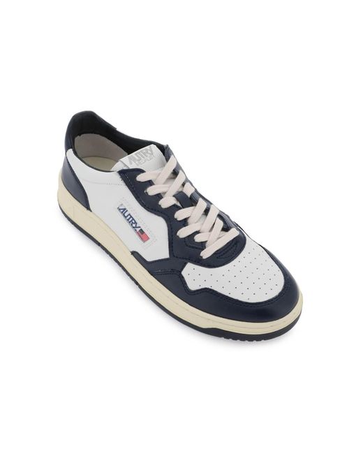 Autry Blue Leather Medalist Low Sneakers for men