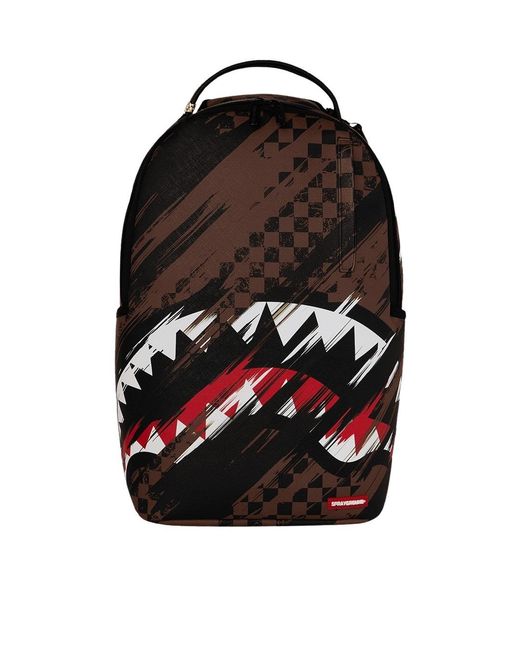 Sprayground Black Smeared Grunge Backpack for men