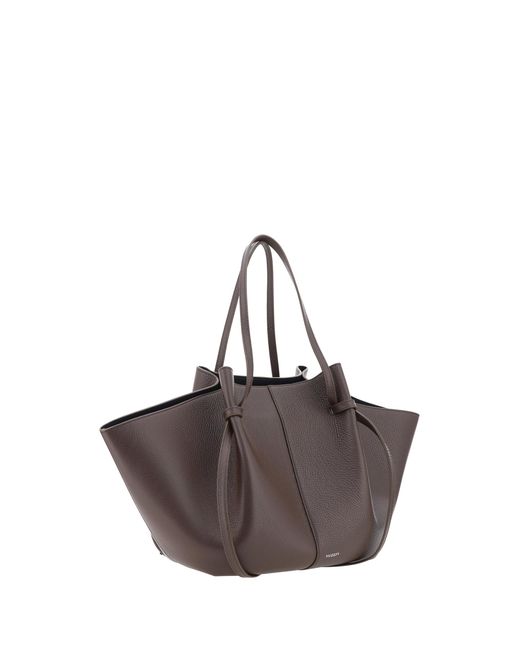 Yuzefi Brown Large Calfskin Mochi Shoulder Bag
