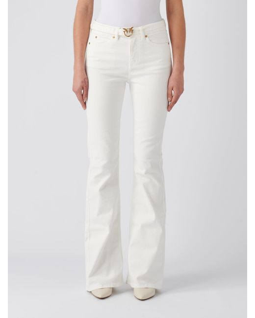 Pinko White Flora Jeans