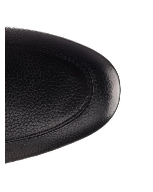 Tod's Black Hammered Leather Loafer for men