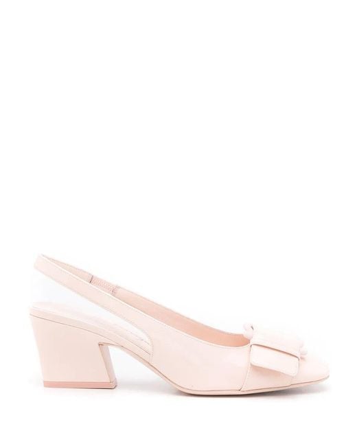 Ferragamo Pink Ferragamo Bow-Detail Leather Pumps