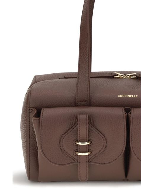 Coccinelle Brown Mavery Shoulder Bag Calf Leather Bos Taurus
