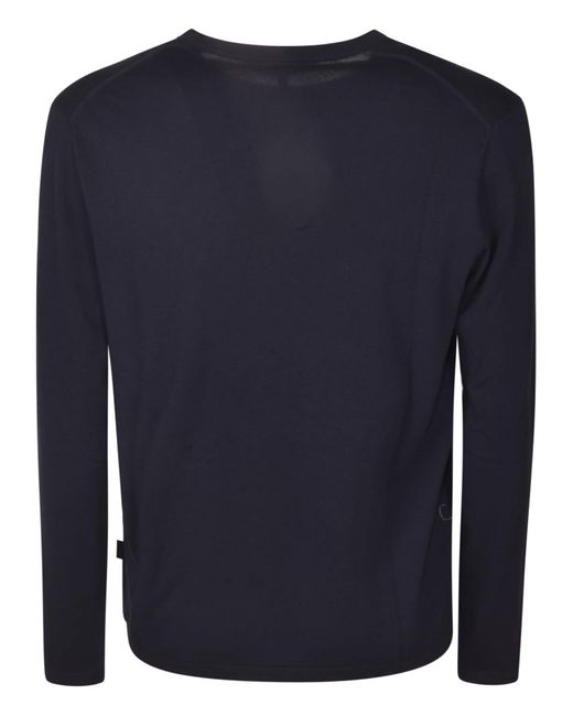 Michael Kors Blue Round Neck Plain Sweater for men
