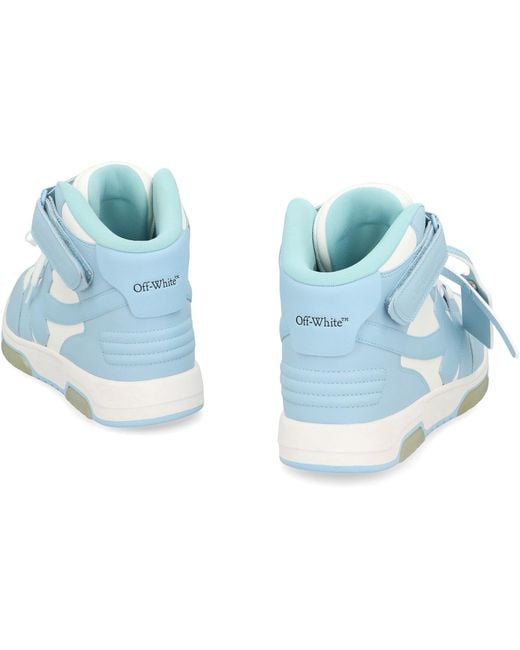 Off-White c/o Virgil Abloh Blue High-Top Sneakers Polyester Trainers for men