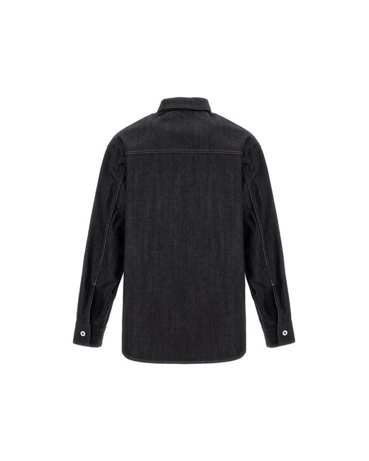 Jil Sander Black Denim Overshirt Cotton Shirt, Blouse for men