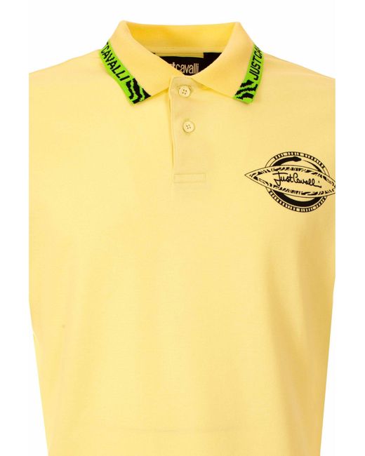 Just Cavalli Yellow Polo Shirt for men
