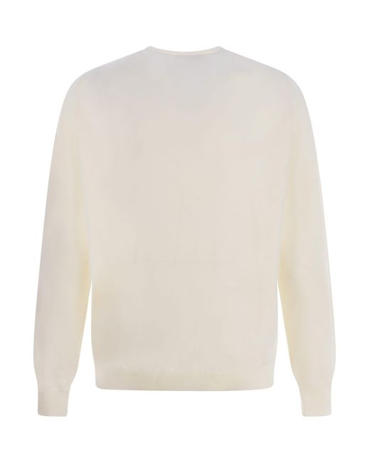 Tagliatore White Sweater for men