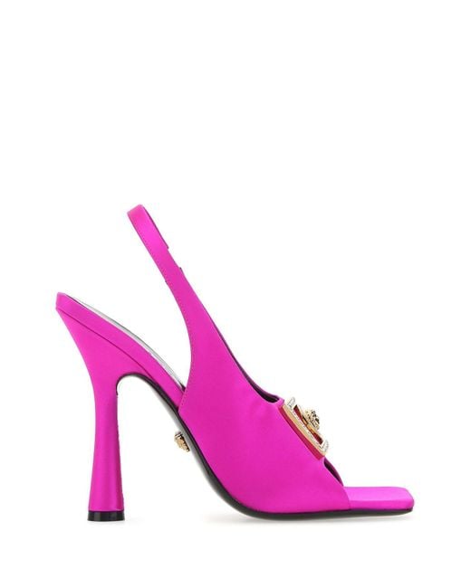 Versace Pink Satin Sandals