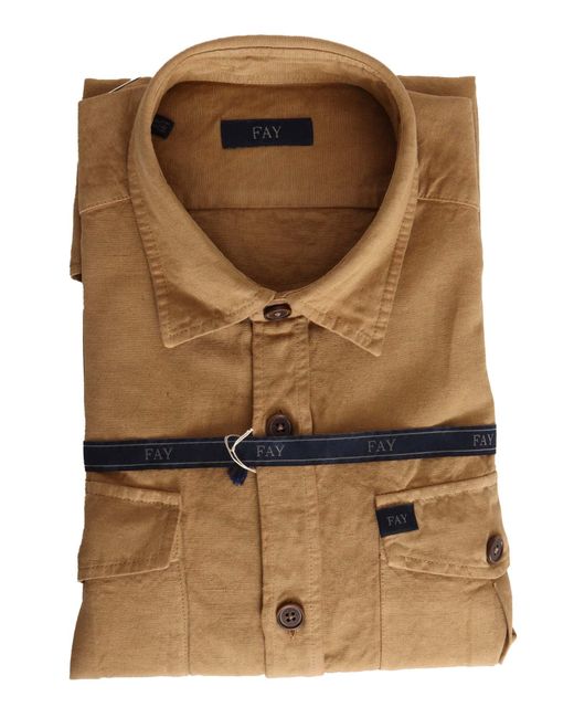 Fay Brown Over Shirt for men