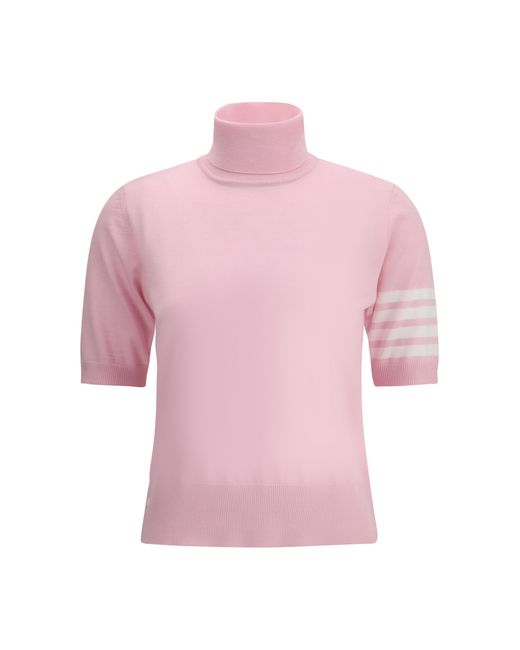 Thom Browne Pink Turtleneck Sweater