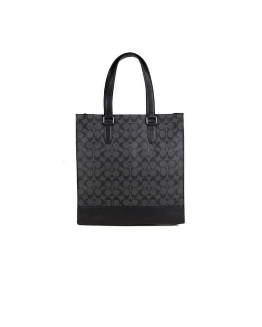 COACH Black Tote Bag- Calf Leather Tote-Bags for men