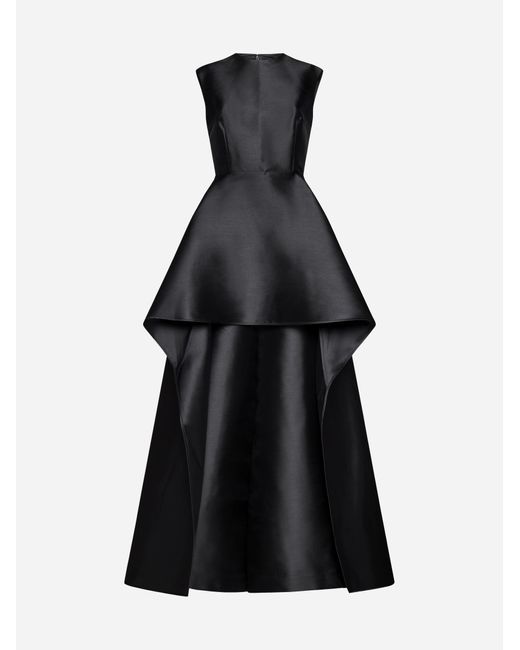 Solace London Black Avena Satin Jumpsuit