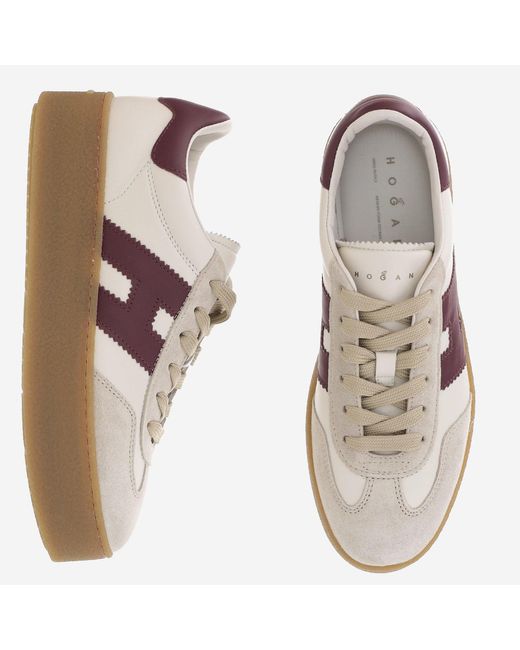 Hogan Brown Sneakers H698 Leather Trainers