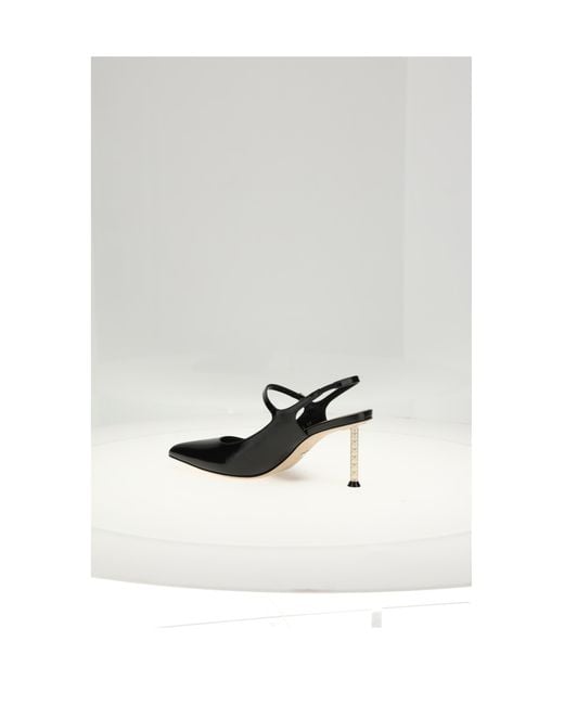 Dior Gray Slingback Pumps 8Cm Calf Leather