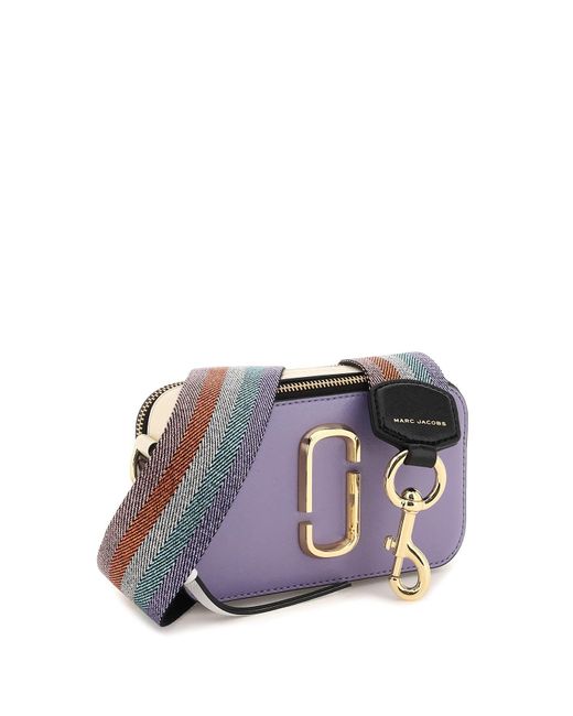 The Snapshot Leather Camera Bag in Purple - Marc Jacobs