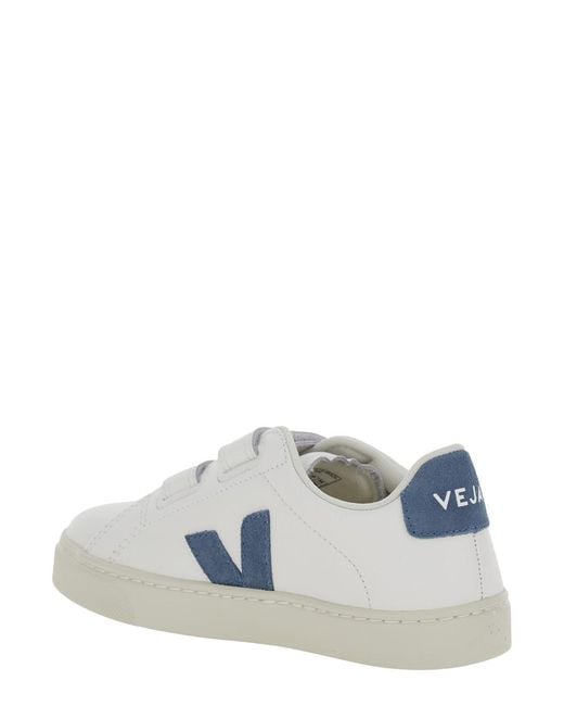 Veja White Sneakers Small Esplar Leather Organic Traced Trainers for men