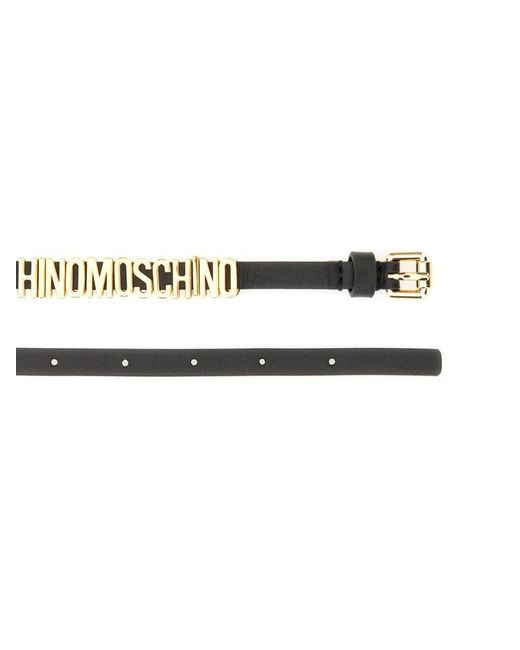 Moschino Metallic Belt With Logo