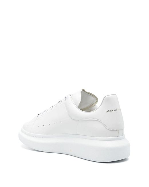 McQueen White Flat Shoes Fab Oth Mat for men