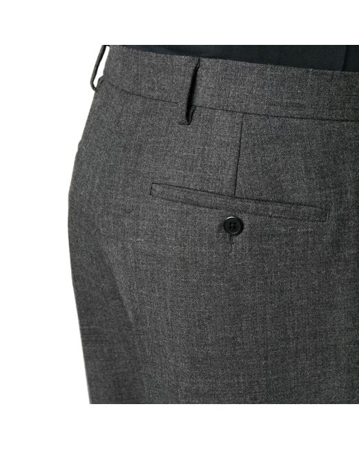 Prada Gray Wool Tailored Trousers for men