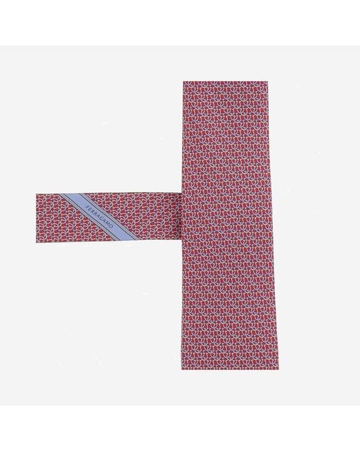 Ferragamo Purple Silk Tie Ties & Bow for men
