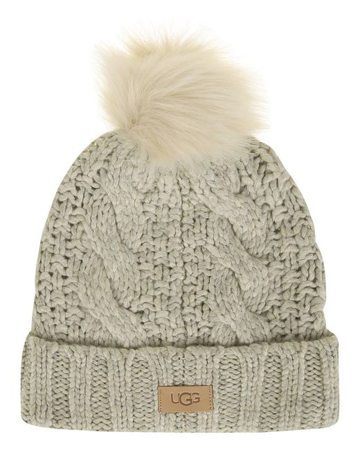 Ugg cable 2024 pom beanie