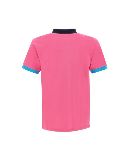 Sun 68 Pink 3-Colors Cotton Polo Shirt for men