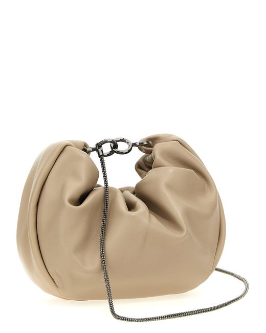 Brunello Cucinelli Natural 'Hobo Brioche' Crossbody Bag