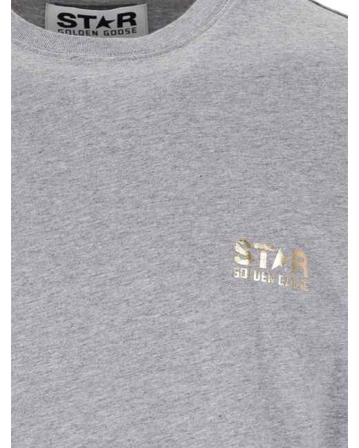 Golden Goose Deluxe Brand Gray Logo T-shirt for men