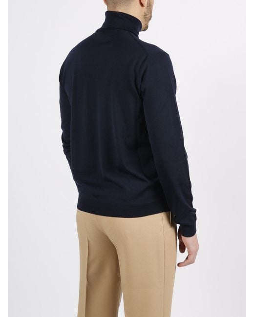 Gucci Blue Turtleneck Merinos Sweater for men
