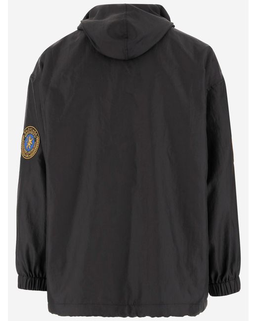 Balenciaga Black Nylon Jacket With Logo Polyester for men