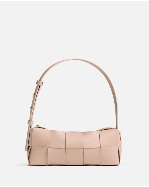 Bottega Veneta Pink Small Brick Cassette Leather Shoulder Bag