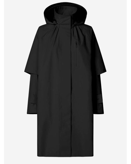 Save The Duck Black Jacket Nylon With Hood Polyester