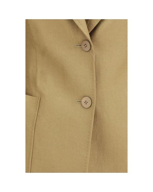 Max Mara Natural Beige Linen Jacket