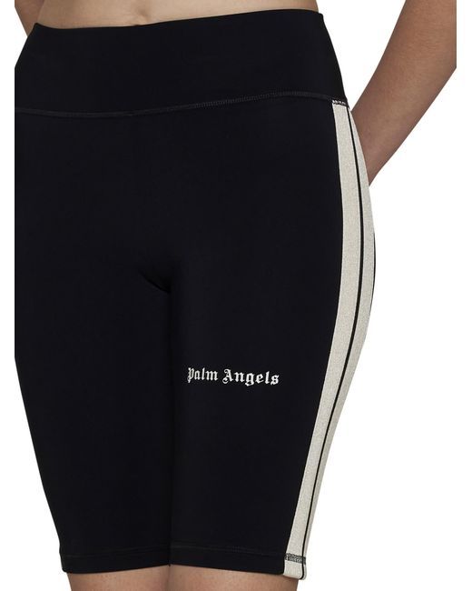 Palm Angels Blue Training Track Jersey Shorts