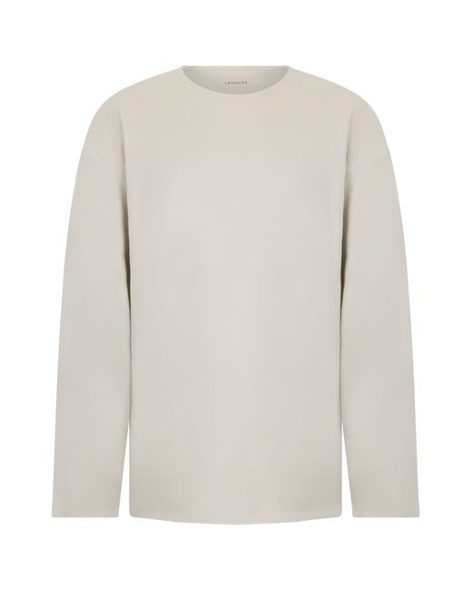 Lemaire White Long-Sleeve Shirt Cotton-Silk T-Shirts for men