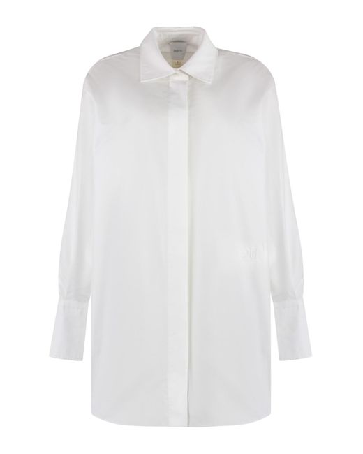 Patou White Cotton Shirtdress