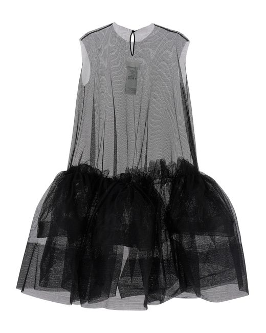 Maison Margiela Black Flounced Tulle Dress Dresses
