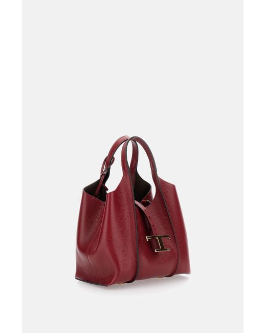Tod's Red Tsb Small Shopping Bag