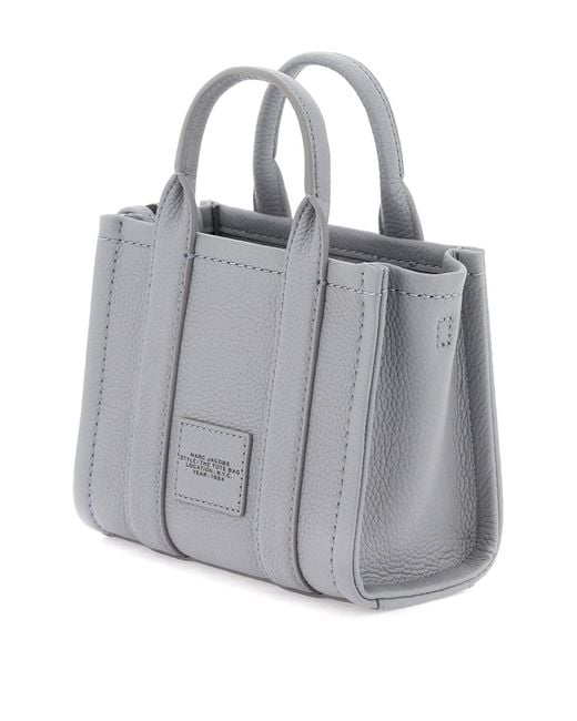 Marc Jacobs Gray The Leather Mini Tote Bag