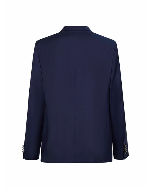 Etro Blue Wool Single-Breasted Jacket for men