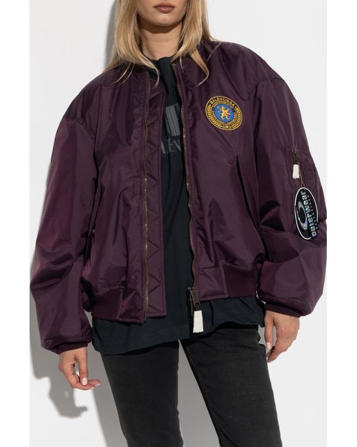 Balenciaga Purple Bomber Jacket