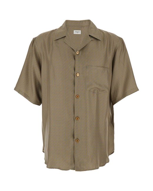 Saint Laurent Natural Shirt Cuban Collar Silk for men
